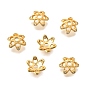 Колпачки для бусин из прозрачного кубического циркония из латуни, цветок, без кадмия и без свинца, стойки покрытие, долговечный
