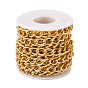 Aluminium Curb Chains, Unwelded, Golden, 11.5x8x1.8mm