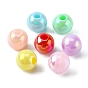 490Pcs 7 Style Opaque Acrylic Beads, AB Color Plated, Round