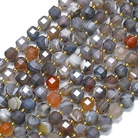 Природные Ботсвана агат бисер нитей, с бисером, граненый стол, вырезанный куб