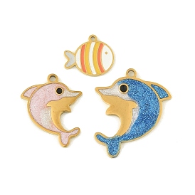 304 нержавеющей стальной эмали подвески, ионное покрытие (ip), с блеском порошок, реальный 18 k позолоченный