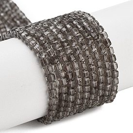 Натуральные ледяные обсидиановые бусинки, граненый стол, вырезанный куб