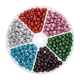 ARRICRAFT Spray Painted Acrylic Beads, Miracle Beads, Bead in Bead, Round