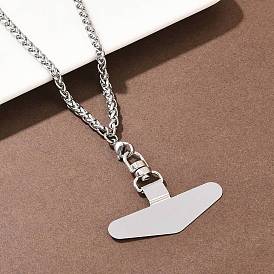 304 универсальные крепления для телефонного шнура из нержавеющей стали, С цепями пшеницы, Мобильные аксессуары, не тускнеет