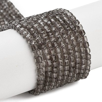 Натуральные ледяные обсидиановые бусинки, граненый стол, вырезанный куб