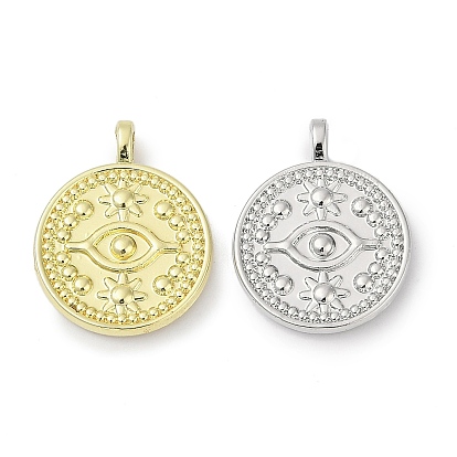 Подвески из сплава , плоские круглые прелести, без свинца, без кадмии и без никеля, стойки покрытие