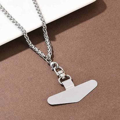 304 универсальные крепления для телефонного шнура из нержавеющей стали, С цепями пшеницы, Мобильные аксессуары, не тускнеет