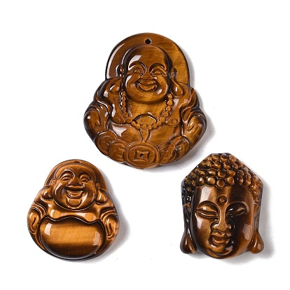 Резные подвески из натурального тигрового глаза, прелести будды