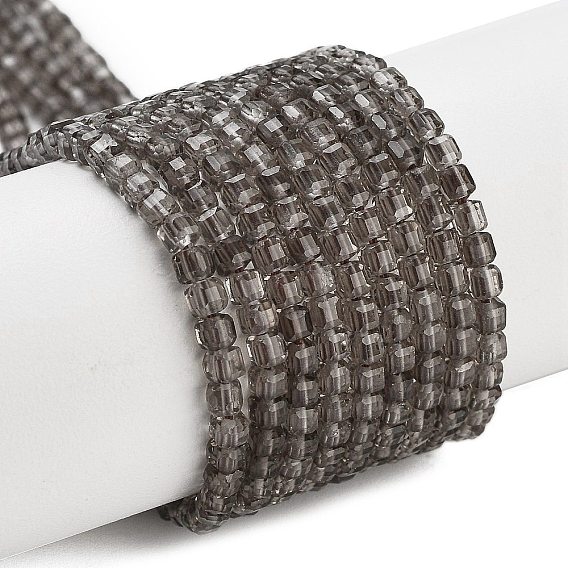 Натуральные ледяные обсидиановые бусинки, граненый стол, вырезанный куб