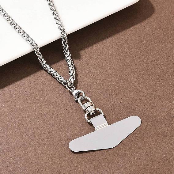 304 универсальные крепления для телефонного шнура из нержавеющей стали, С цепями пшеницы, Мобильные аксессуары, не тускнеет