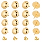 304 Stainless Steel Stud Earrings, with Ear Nuts, Hypoallergenic Earrings, Half Round