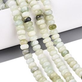 Chapelets de perles en jade naturel, rondelle, lisser