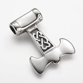 304 Stainless Steel Pendants, Thor's Hammer