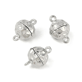 Латунные магнитные застежки с петлями, круглые, 15x10 мм, отверстие : 0.5 мм