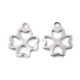 201 Stainless Steel Charms, Clover