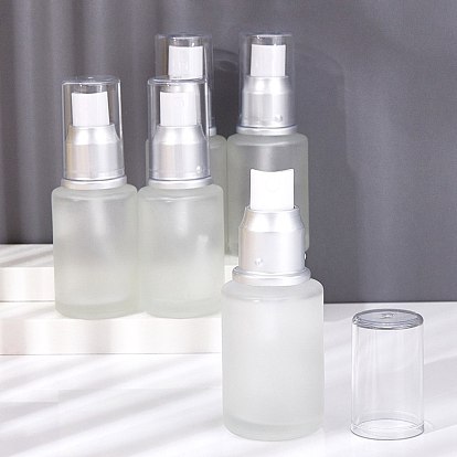 BENECREAT 30ml Frosted Glass Spray Bottles Clear Empty Fine Mist Travel Bottle with Atomizer Pump, Funnel and Dropper for Perfumes Cosmetic Essential Oil