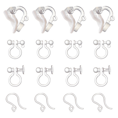 150шт 3 стиль пластиковые клипсы фурнитура, с крючками для серег 50шт., с горизонтальными петлями