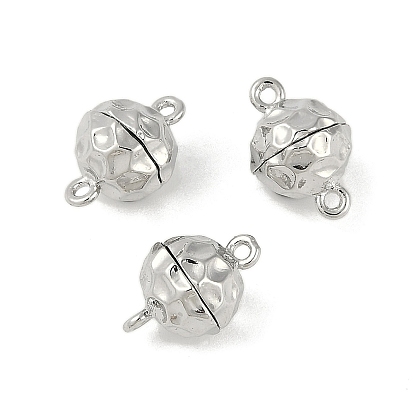 Латунные магнитные застежки с петлями, круглые, 15x10 мм, отверстие : 0.5 мм