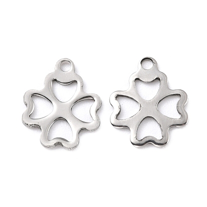 201 Stainless Steel Charms, Clover