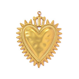 Кованые 304 подвески из нержавеющей стали, кулон в форме сердца для вотивных даров, ионное покрытие (ip), долговечный