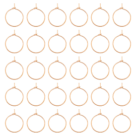 40шт 316л хирургическая нержавеющая сталь серьги-кольца фурнитура, кольца для бокалов вина