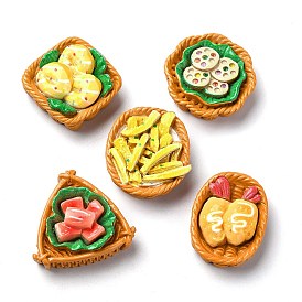 Fried Chip Doughnut Theme Opaque Resin Imitation Food Decoden Cabochons