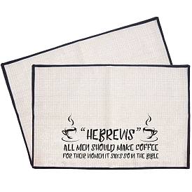 Coffee Theme Diablement Fort Cup Mats, Daily Supplies, Rectangle with Word