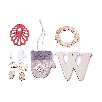 Pendentifs en bois, formes mixtes