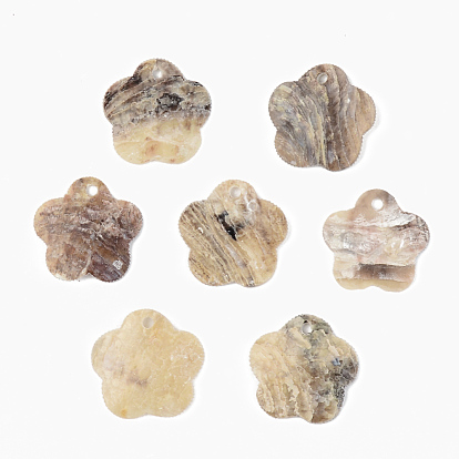 Natural Akoya Shell Pendants, Mother of Pearl Shell Pendants, Flower