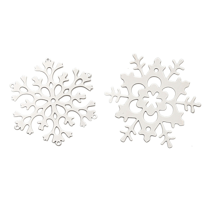 201 подвески из нержавеющей стали, гравированные металлические украшения, ссылка на снежинку