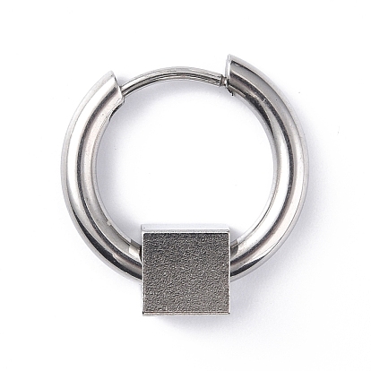 304 Stainless Steel Hoop Earrings, Geometric Earring for Women Men