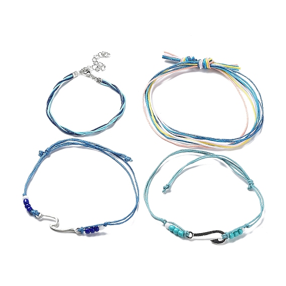 Браслет с крючком в богемном стиле, плетеные украшения ручной работы для пляжного отдыха