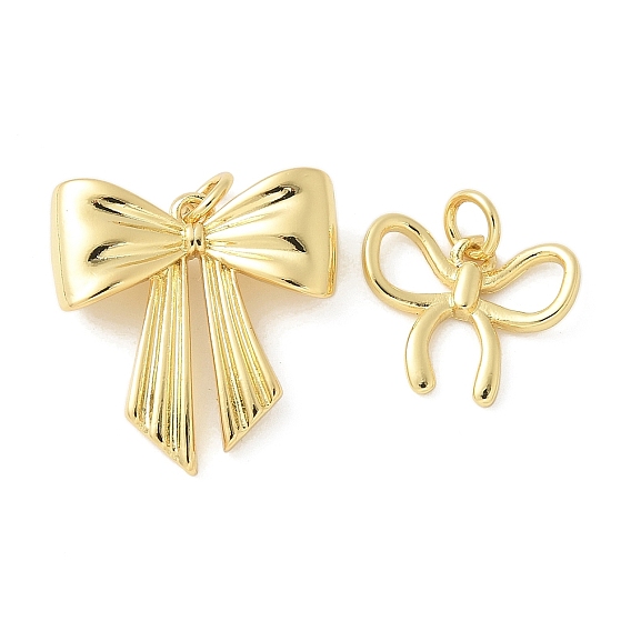 Латунные подвески, бантом прелести, без свинца и без кадмия, долговечный, с целью перехода в кольце