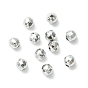 SHEGRACE Brass Round Beads, Cadmium Free & Nickel Free & Lead Free, Faceted
