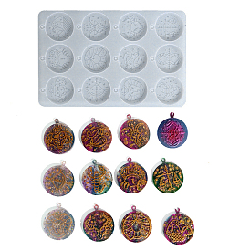 Силиконовые формы для подвесок пищевого класса своими руками, формы для литья смолы, плоско-круглые, знак зодиака