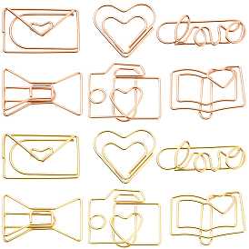 60 шт. 12 стили железные скрепки для бумаг, милые скрепки, забавные закладки маркировочные клипы, разнообразные