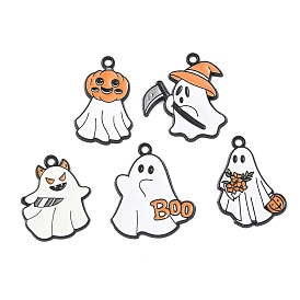 Подвески из сплава хэллоуина с эмалью, призрак