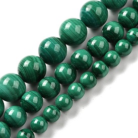 Природного малахита бисер нитей, круглые