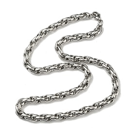 201 collier chaîne corde en acier inoxydable