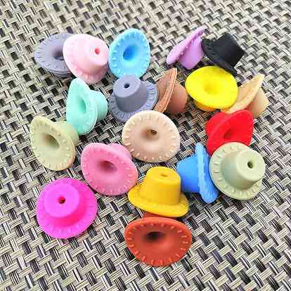 Silicone Focal Beads, Top Hat
