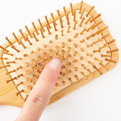 Natural Bamboo Hairbrush with Air Cushion for Smooth Styling and Massage