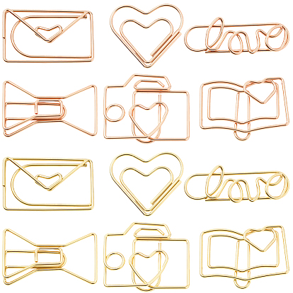 60 шт. 12 стили железные скрепки для бумаг, милые скрепки, забавные закладки маркировочные клипы, разнообразные