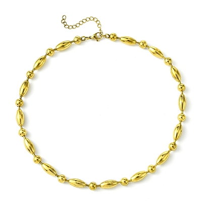 Ion Plating(IP) 304 Stainless Steel Bead Necklaces