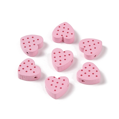 Maple Wood Beads, Heart