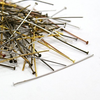 Iron Flat Head Pins, 50x0.7mm, about 5000pcs/1000g