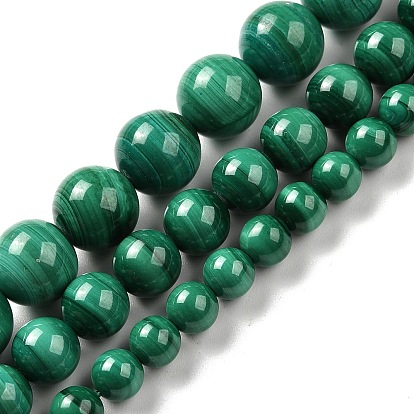 Природного малахита бисер нитей, круглые