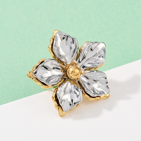 304 регулируемые манжеты из нержавеющей стали для женщин, цветок