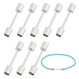 8шт. 201 винтовые застежки из нержавеющей стали, колонка, для изготовления кожаных браслетов