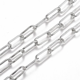 Placage ionique (ip) 304 chaînes de trombones en acier inoxydable, chaînes de câble allongées étirées, avec bobine, non soudée