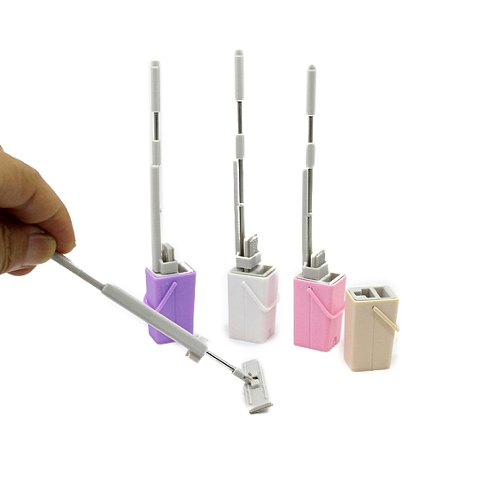 Пластиковые швабры миниатюрные украшения, аксессуары для домашнего кукольного домика с микро-ландшафтом, притворяясь опорными украшениями